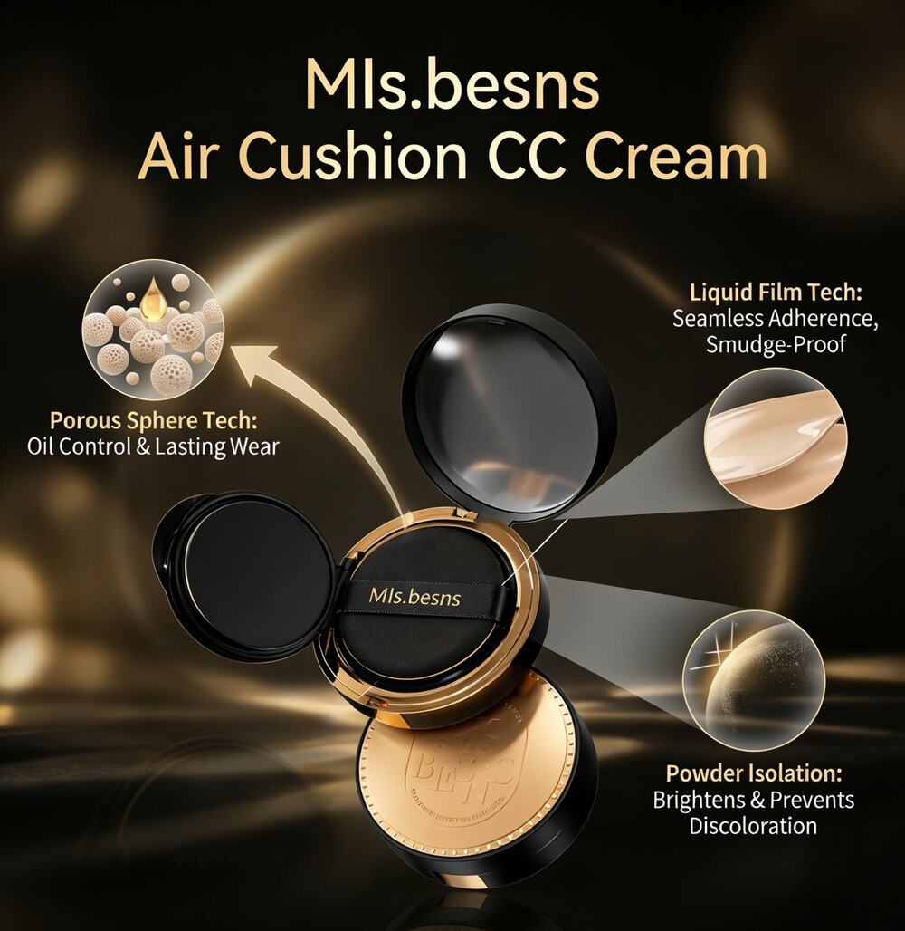 Mls.besns Light Sensory Brightening Skin Air Cushion CC Cream with Refill
